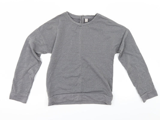 TU Girls Silver   Pullover Sweatshirt Size 14 Years
