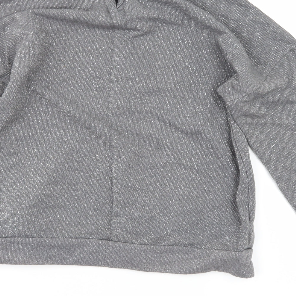 TU Girls Silver   Pullover Sweatshirt Size 14 Years