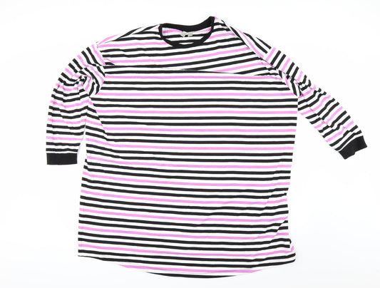 ASOS Womens White Striped  Basic T-Shirt Size 14