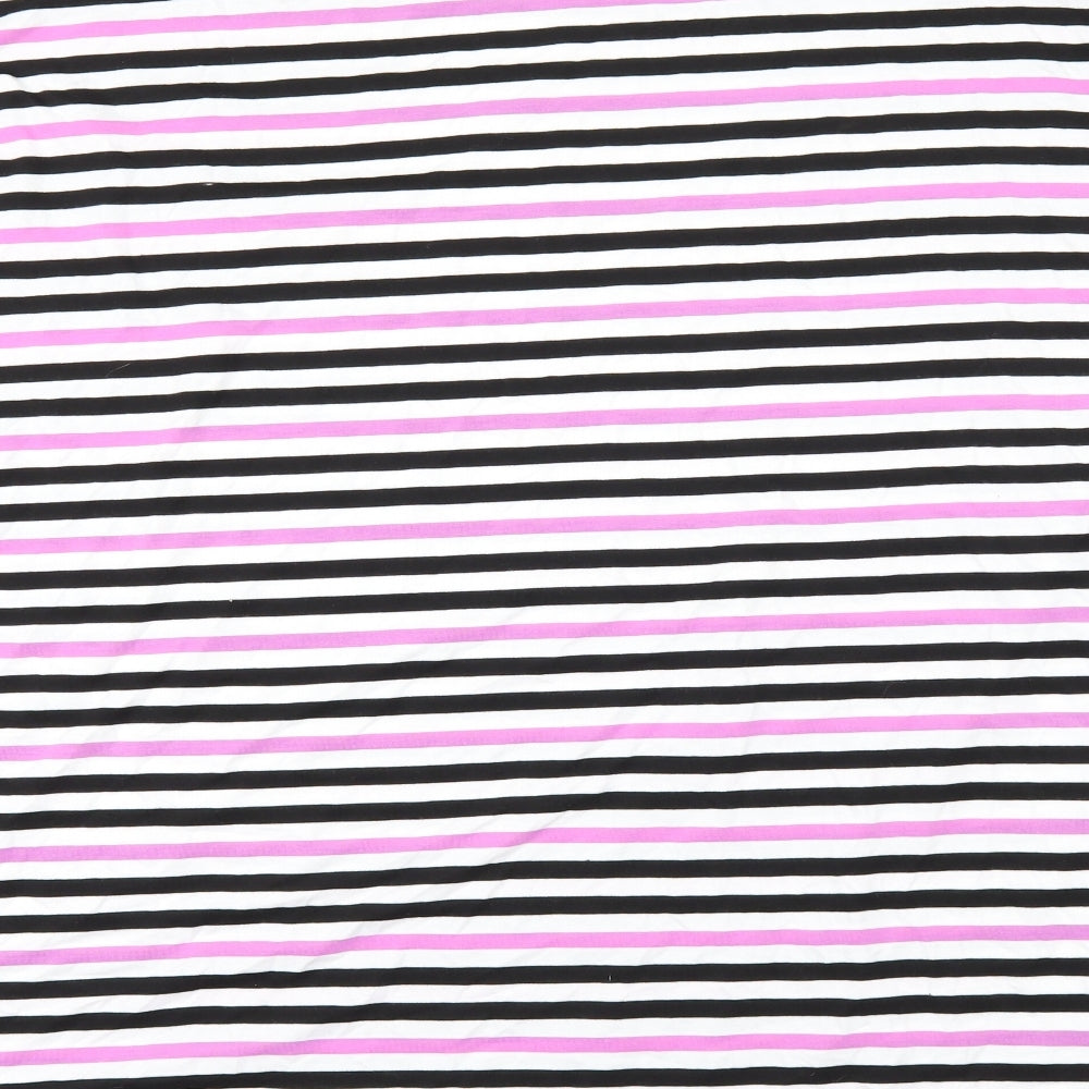 ASOS Womens White Striped  Basic T-Shirt Size 14