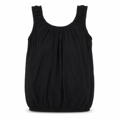 Front view of Preworn women’s black basic blouse, size S