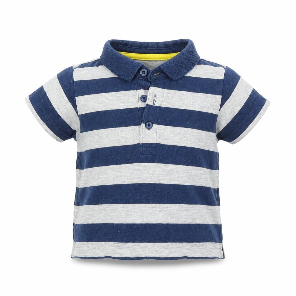 Marks & Spencer Boys Blue Striped  Basic T-Shirt Size 3-6 Months