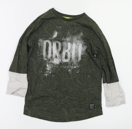 F&F Boys Green Animal Print  Basic T-Shirt Size 5-6 Years