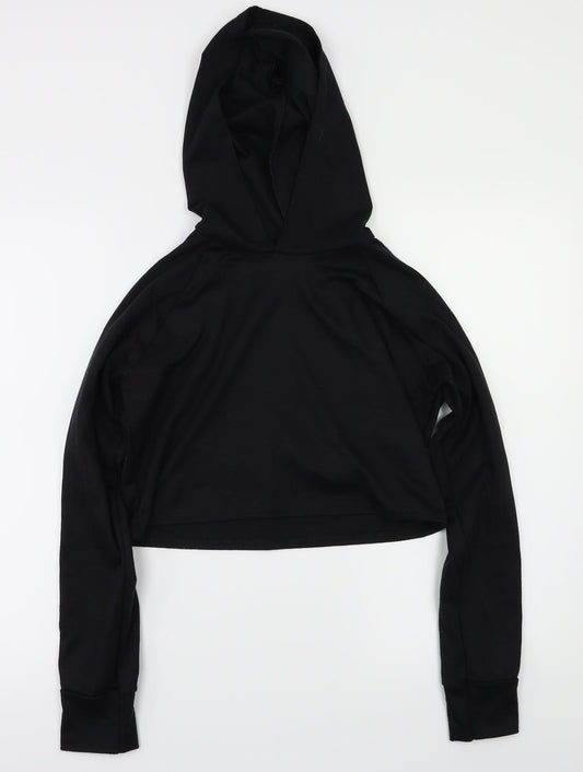 Missy Empire Womens Black Striped  Pullover Hoodie Size M