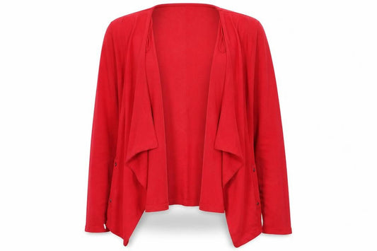 Front view of Wallis women’s red cardigan jumper, size S