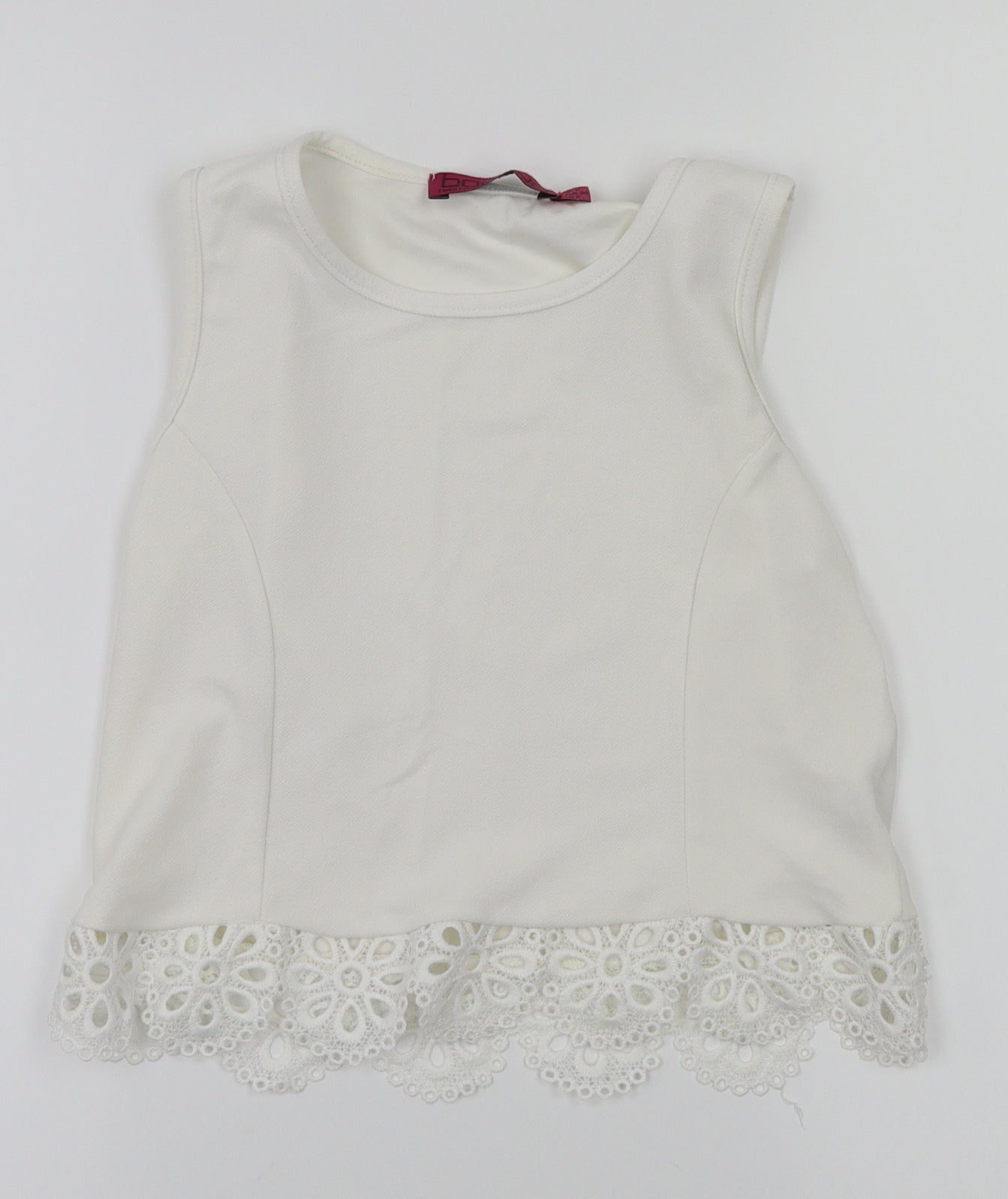 Boohoo Womens White Floral  Basic T-Shirt Size 6