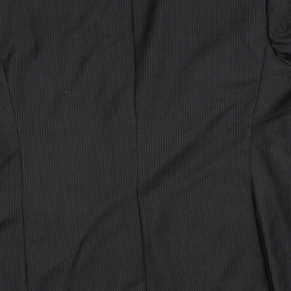 Brand and care label for Good Souls men’s black striped jacket suit jacket, size 34
