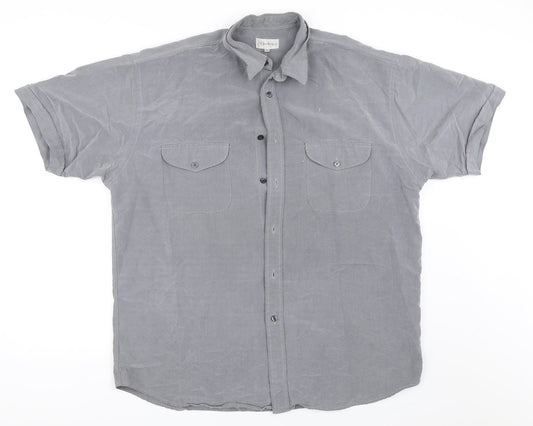 Berkertex Mens Grey    Button-Up Size L