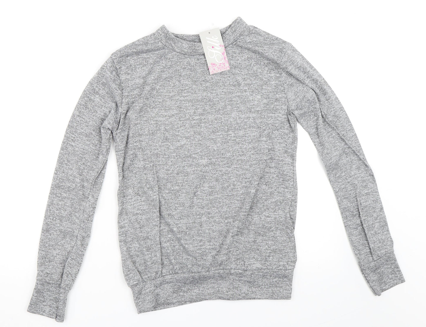Silk Womens Grey   Pullover Sweatshirt Size M