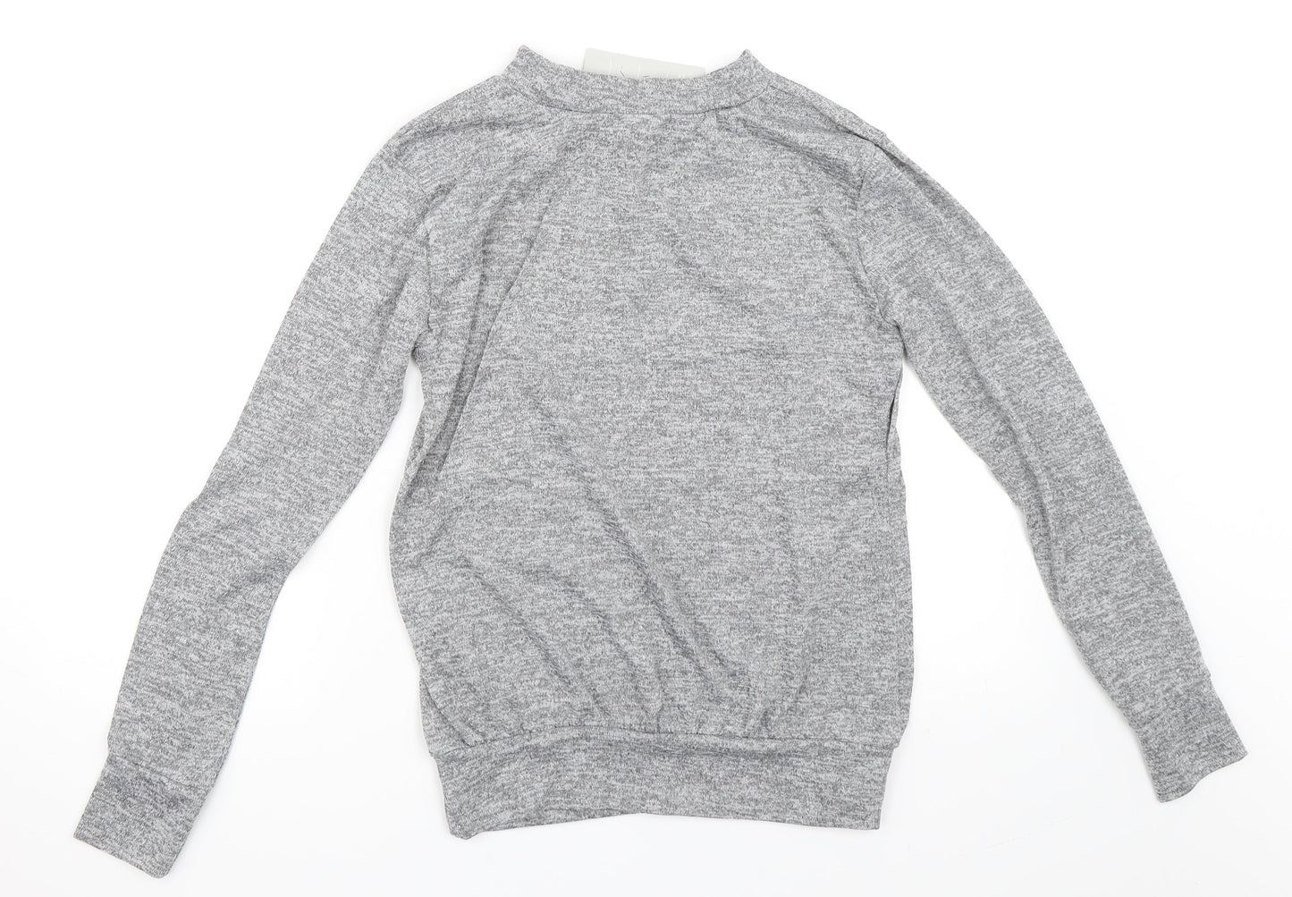 Silk Womens Grey   Pullover Sweatshirt Size M