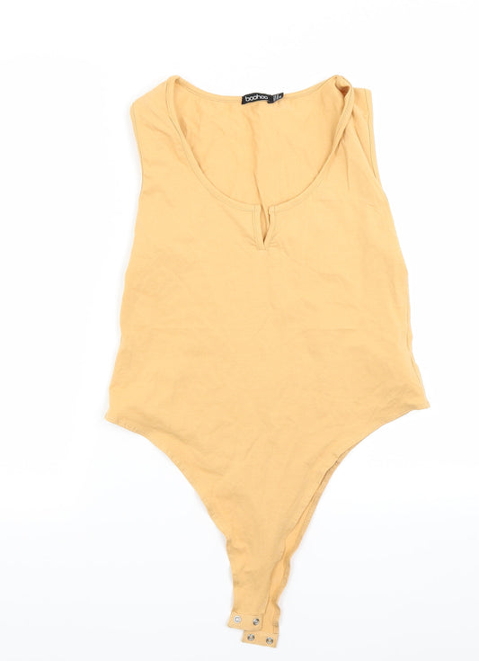 Boohoo Womens Orange   Basic Tank Size 14
