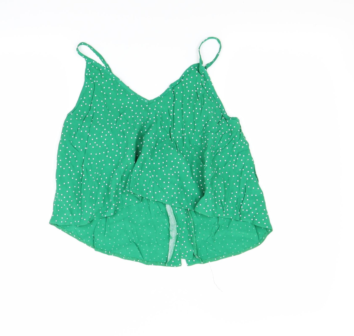 New Look Womens Green Polka Dot  Cropped Tank Size 10