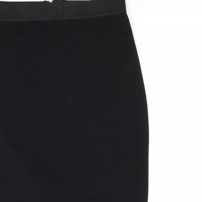 Close-up detail of Select women’s black bandage skirt, size UK 6