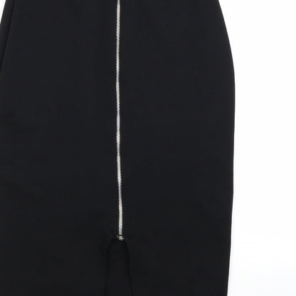 Brand and care label for Select women’s black bandage skirt, size UK 6