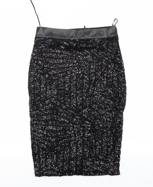 Preworn Womens Black   Bandage Skirt Size S