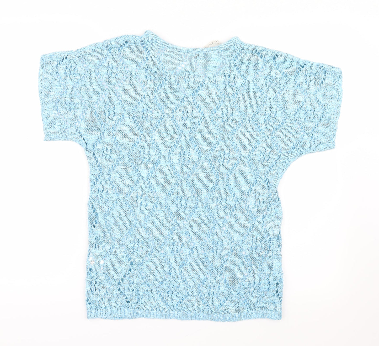 Leo & Nicole Womens Blue  Knit Pullover Jumper Size S