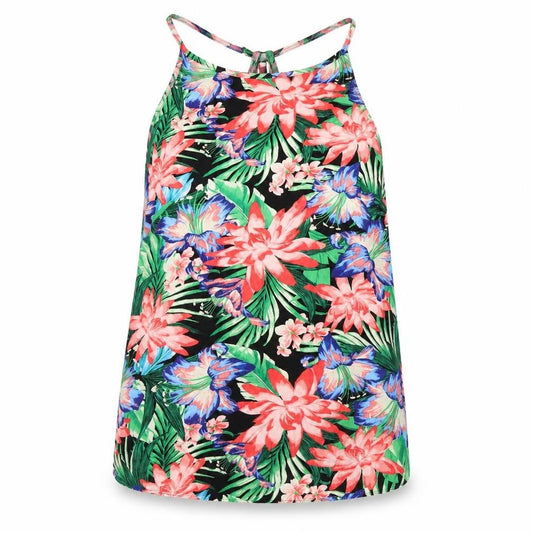 New Look Womens Pink Floral Mesh Basic Blouse Size 14