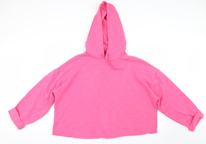 Additional front view of George women’s pink pullover hoodie, size XL