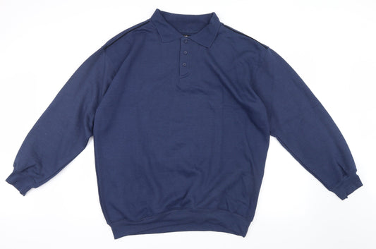 Basics Mens Blue   Pullover Jumper Size XL