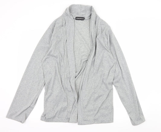 Siimhwrss Womens Grey  Jersey Cardigan Jumper Size 2XL