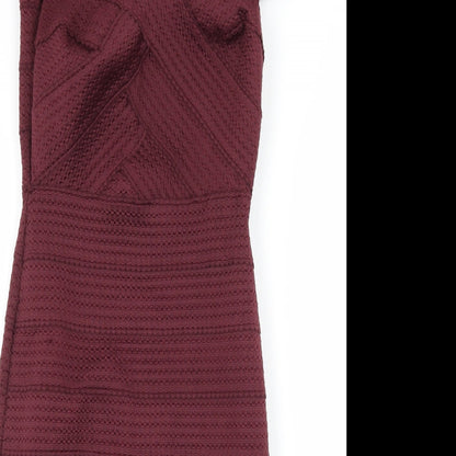 Preloved New Look Womens Red   Bodycon  Size 8 - Detail