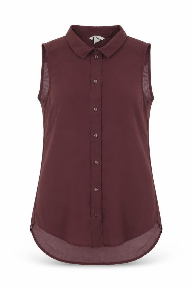 H&M Womens Brown   Basic Blouse Size 4