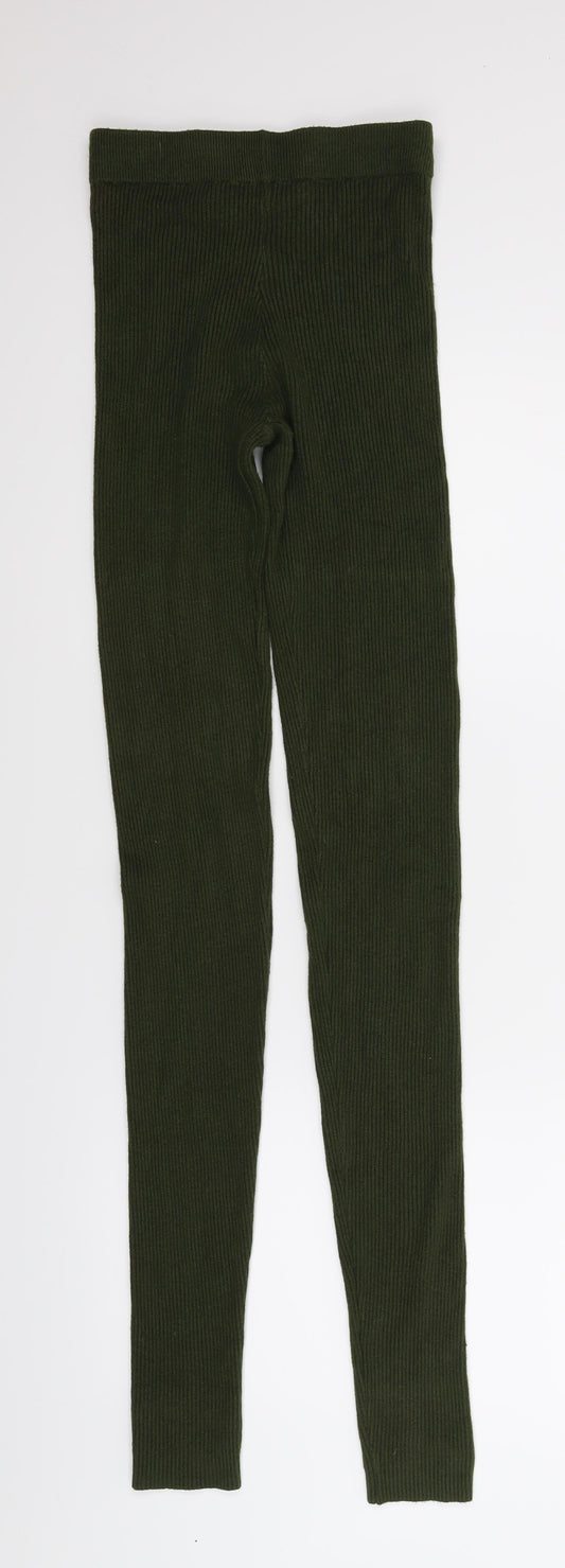 Emma & Ashley Womens Green  Corduroy Jegging Leggings Size S L32 in