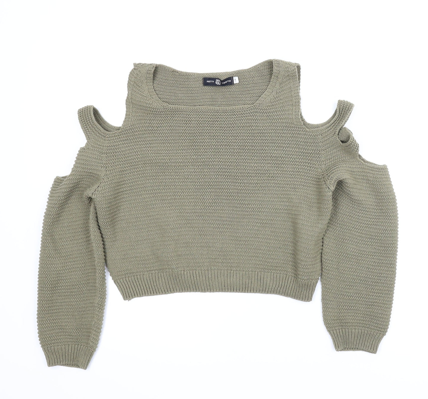 Pretty Twisted Womens Green   Pullover Jumper Size S