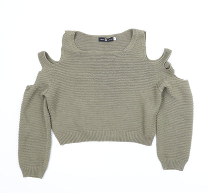 Additional front view of Pretty Twisted women’s green jumper, size S
