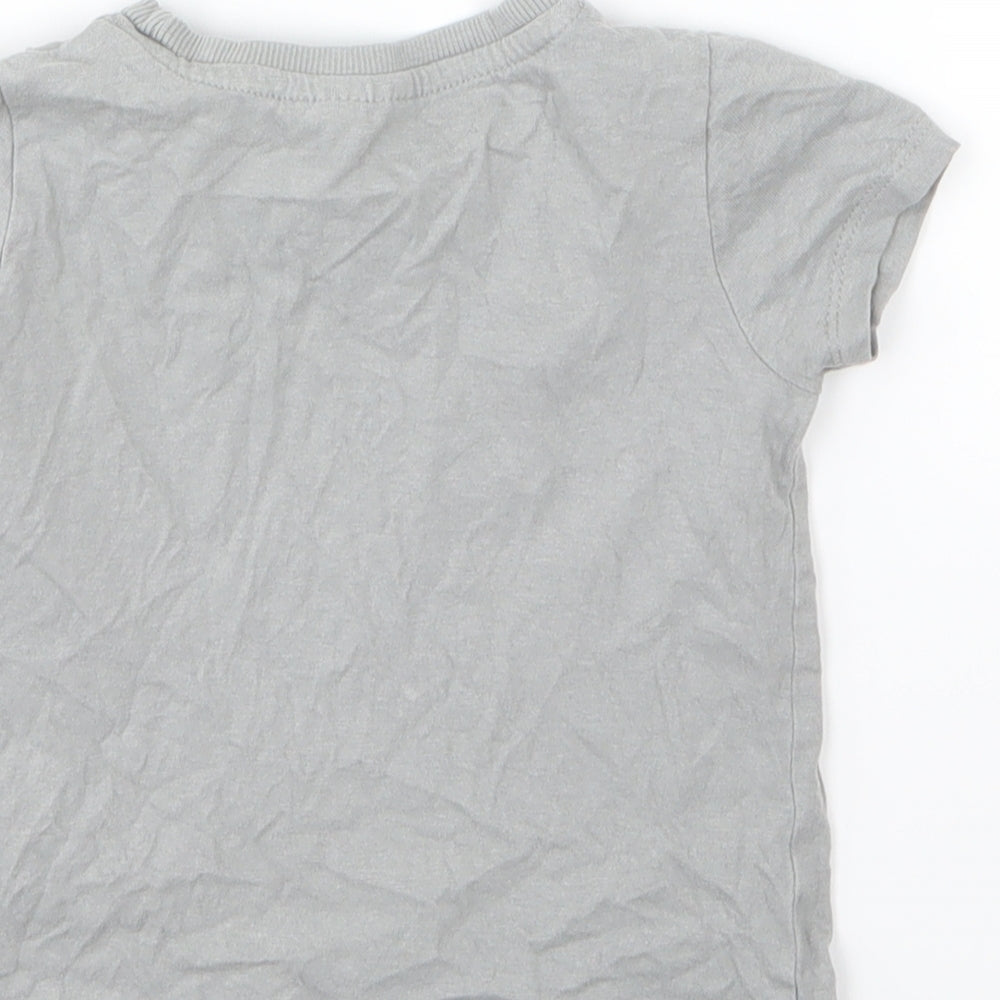 So Cute Boys Grey  Jersey Basic T-Shirt Size 12-18 Months  - Croc