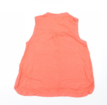 Back view of NET women’s pink jersey basic blouse, size UK 10