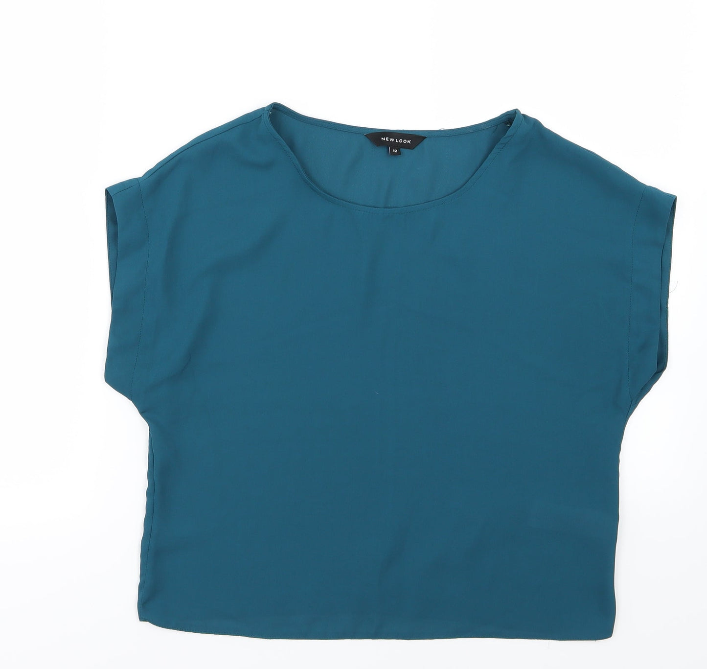 New Look Womens Blue  Chiffon Basic Blouse Size 12
