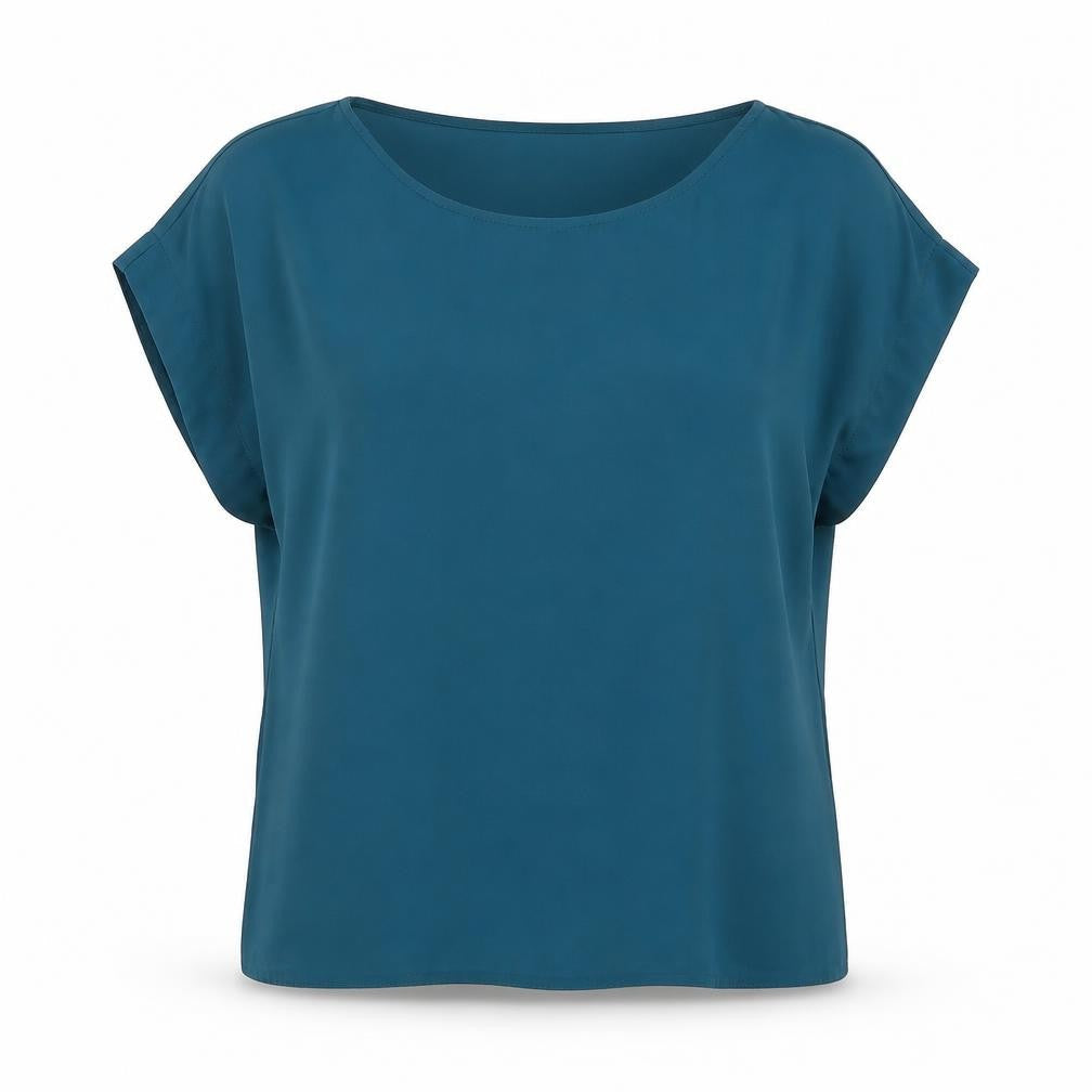 New Look Womens Blue  Chiffon Basic Blouse Size 12