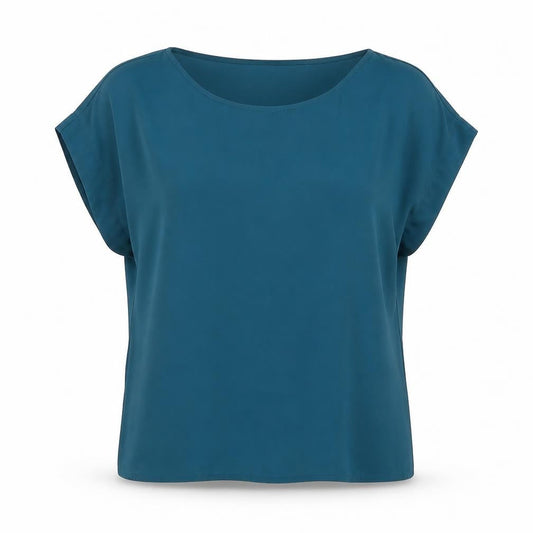 New Look Womens Blue  Chiffon Basic Blouse Size 12