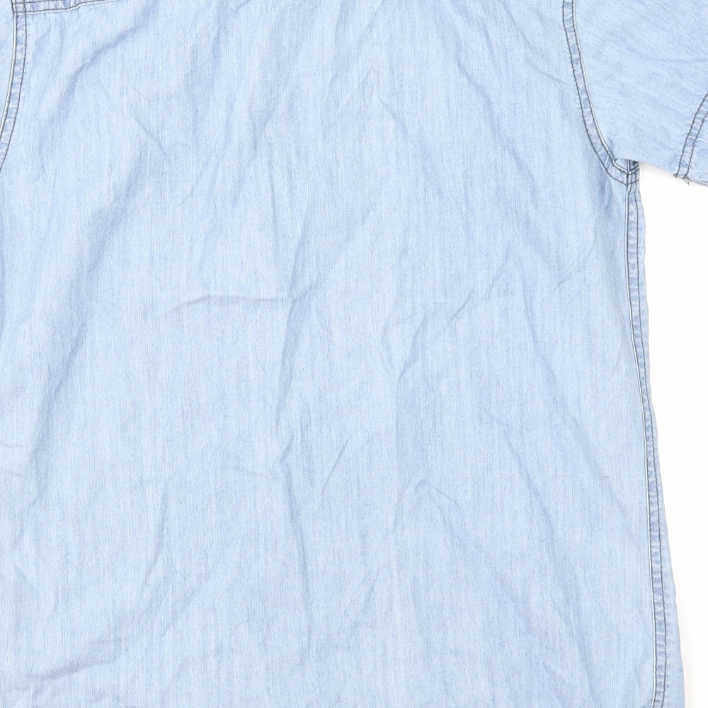Vintage Clth Co Mens Blue  Denim  Button-Up Size S
