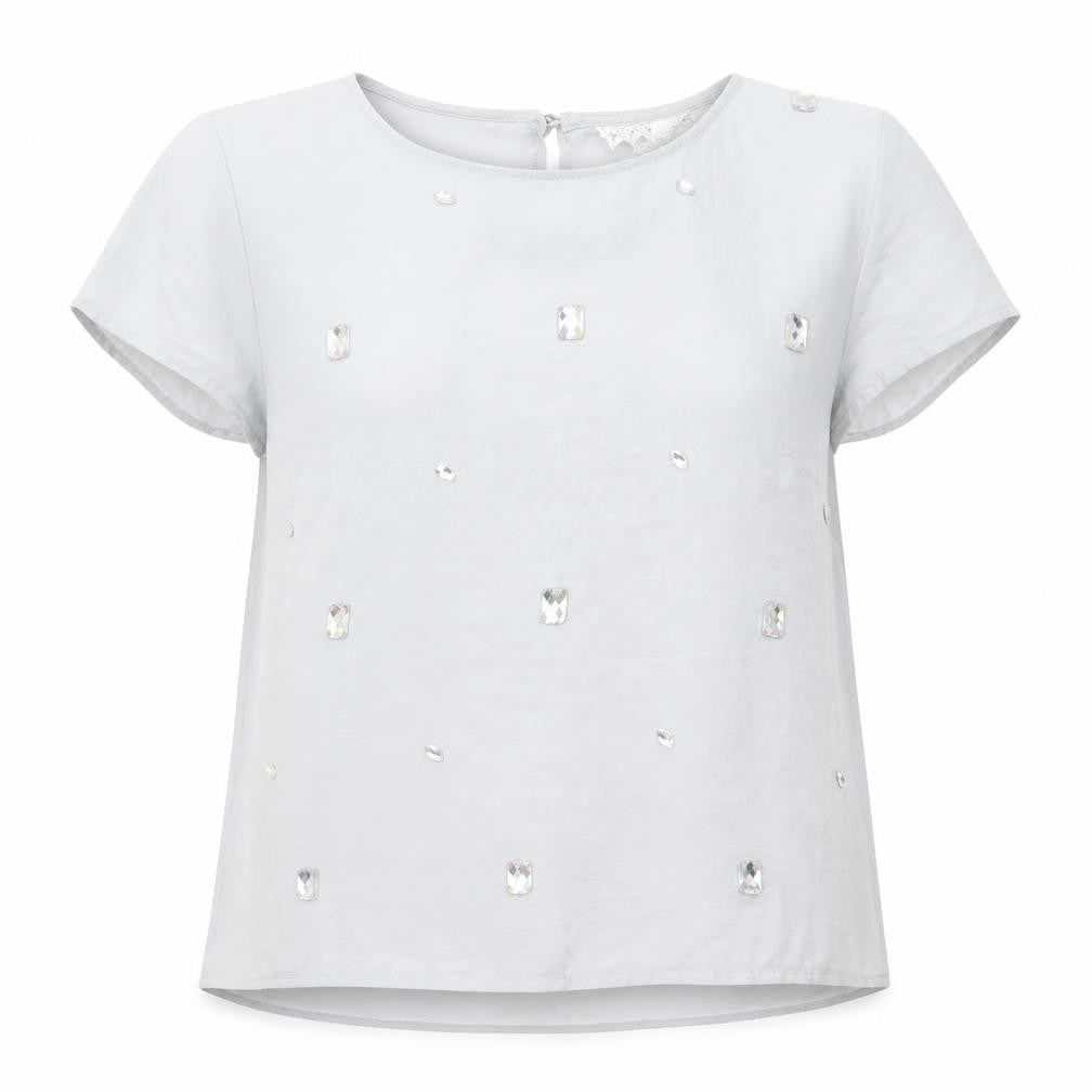 H&M Womens Grey Argyle/Diamond  Basic Blouse Size 10