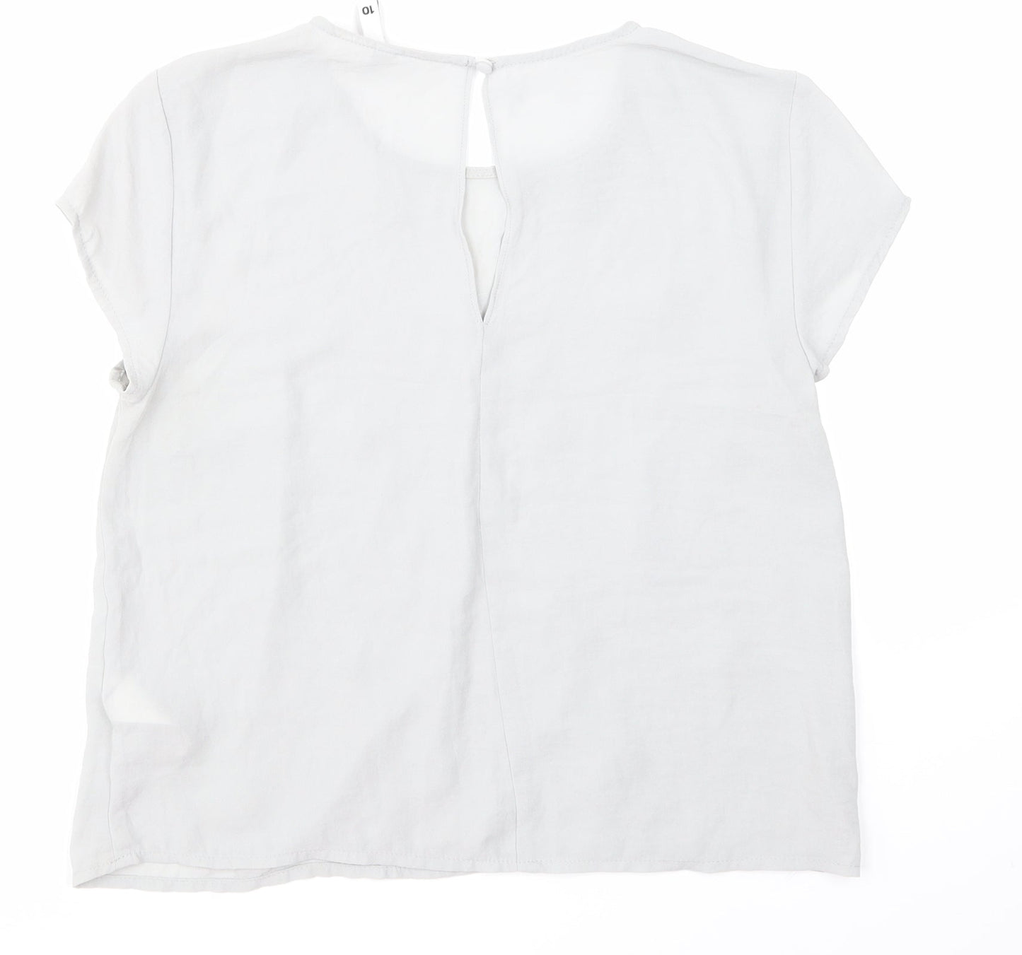 H&M Womens Grey Argyle/Diamond  Basic Blouse Size 10