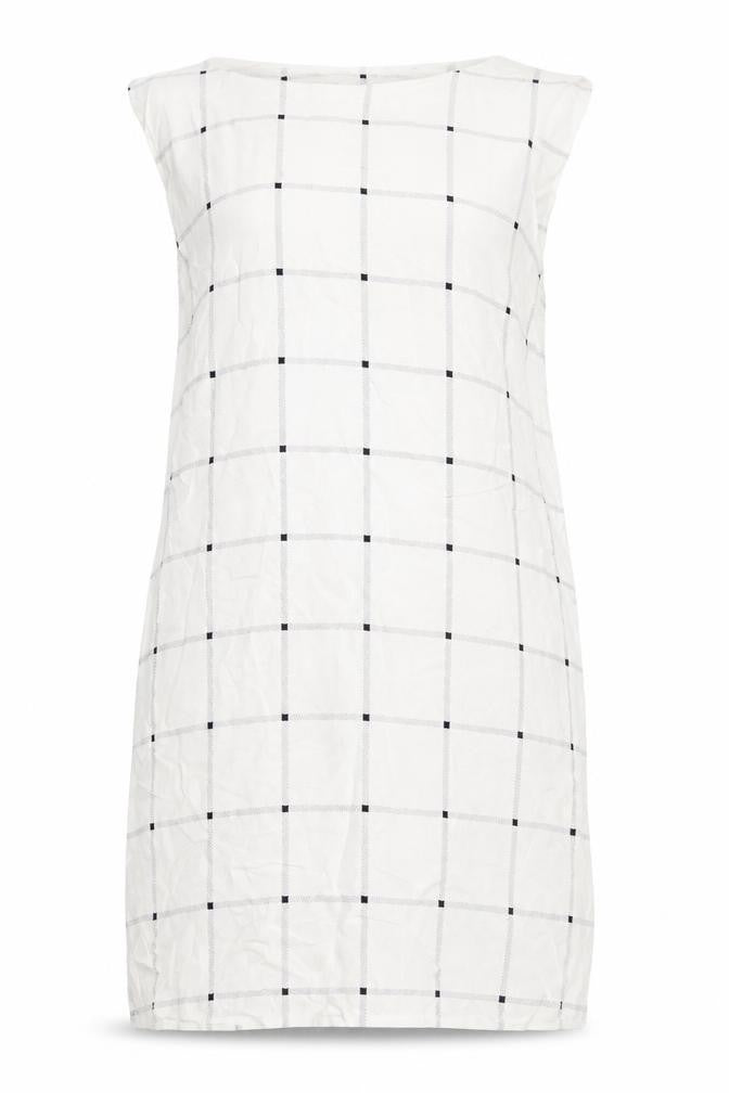 Marks & Spencer Womens White Check  Pencil Dress  Size 10