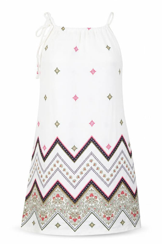 Select Womens White Argyle/Diamond  Skater Dress  Size 12