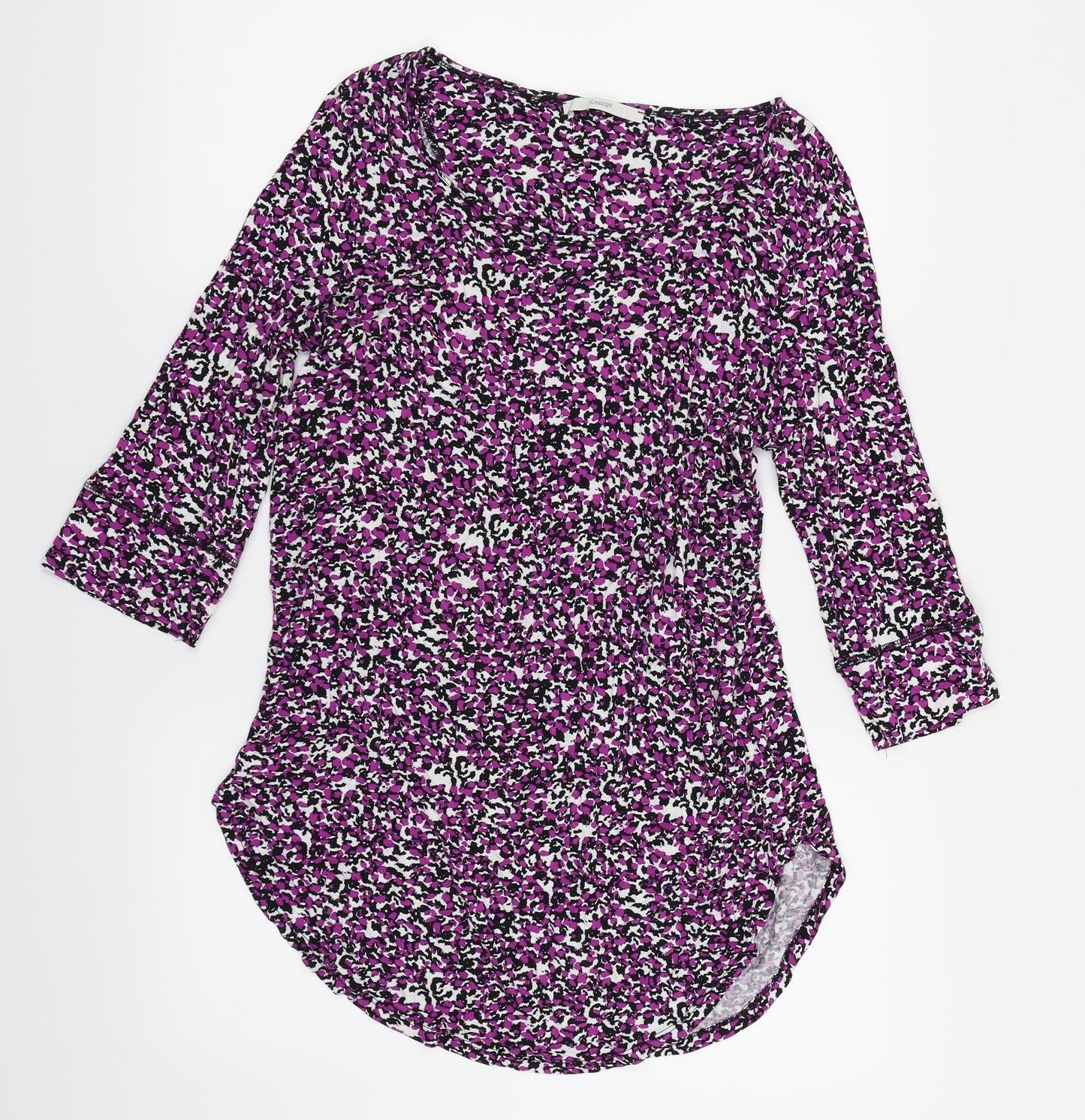 George Womens Multicoloured Animal Print  Basic Blouse Size 10