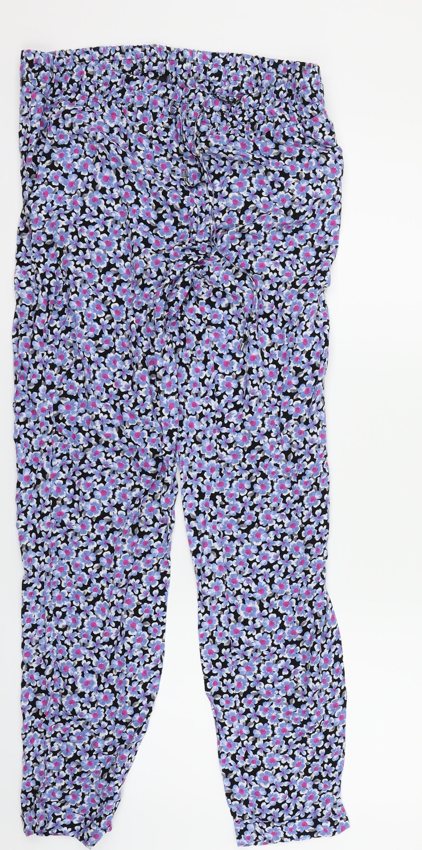 Dorothy Perkins Womens Multicoloured Floral  Jogger Trousers Size 12 L27 in