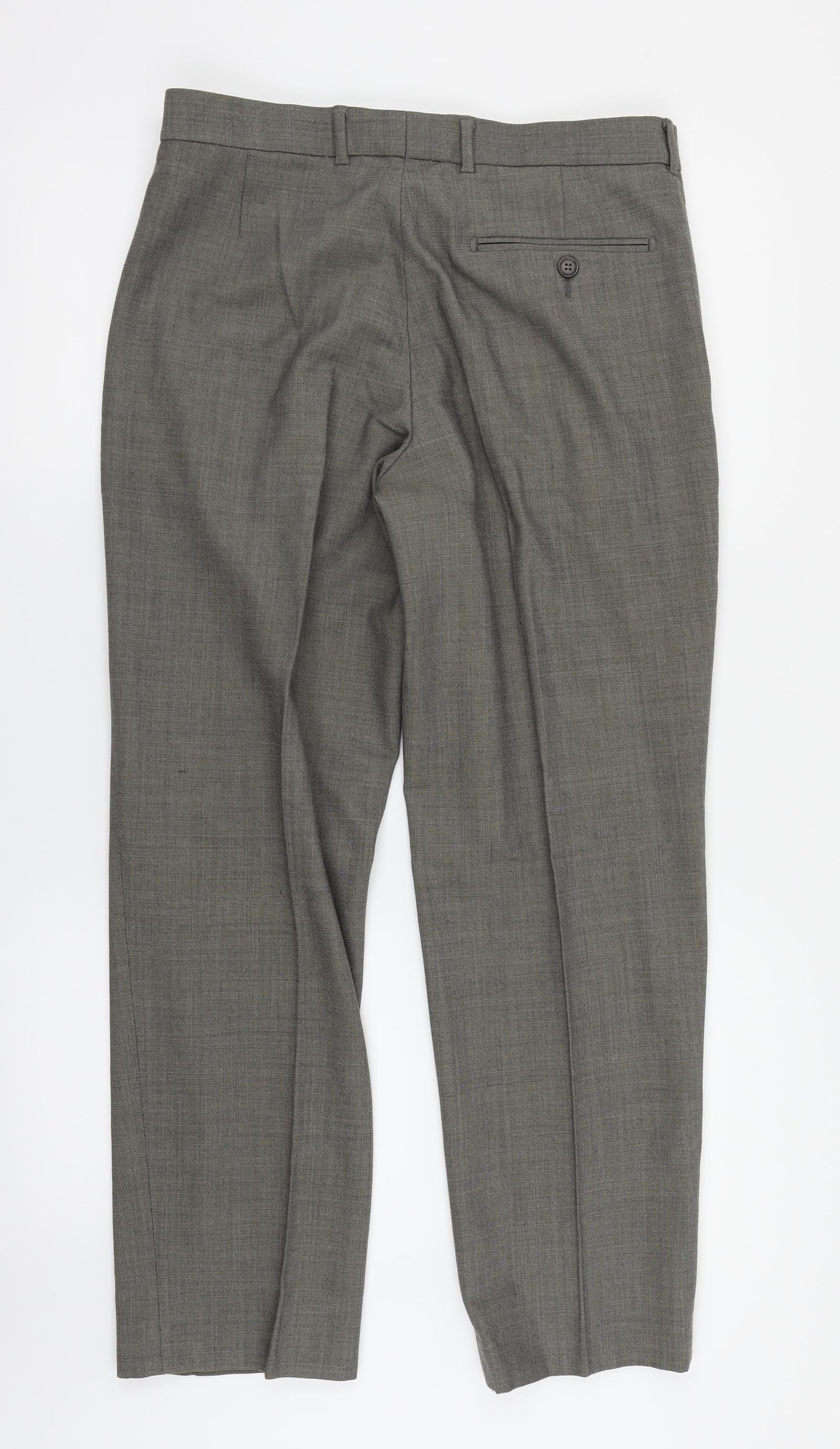 M&S Womens Grey   Dress Pants Trousers Size 32 in L31 in