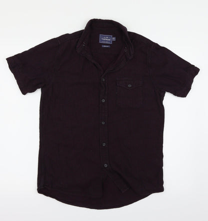 Additional front view of Topman men’s purple button-up, size S