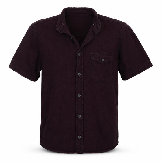 Front view of Topman men’s purple button-up, size S
