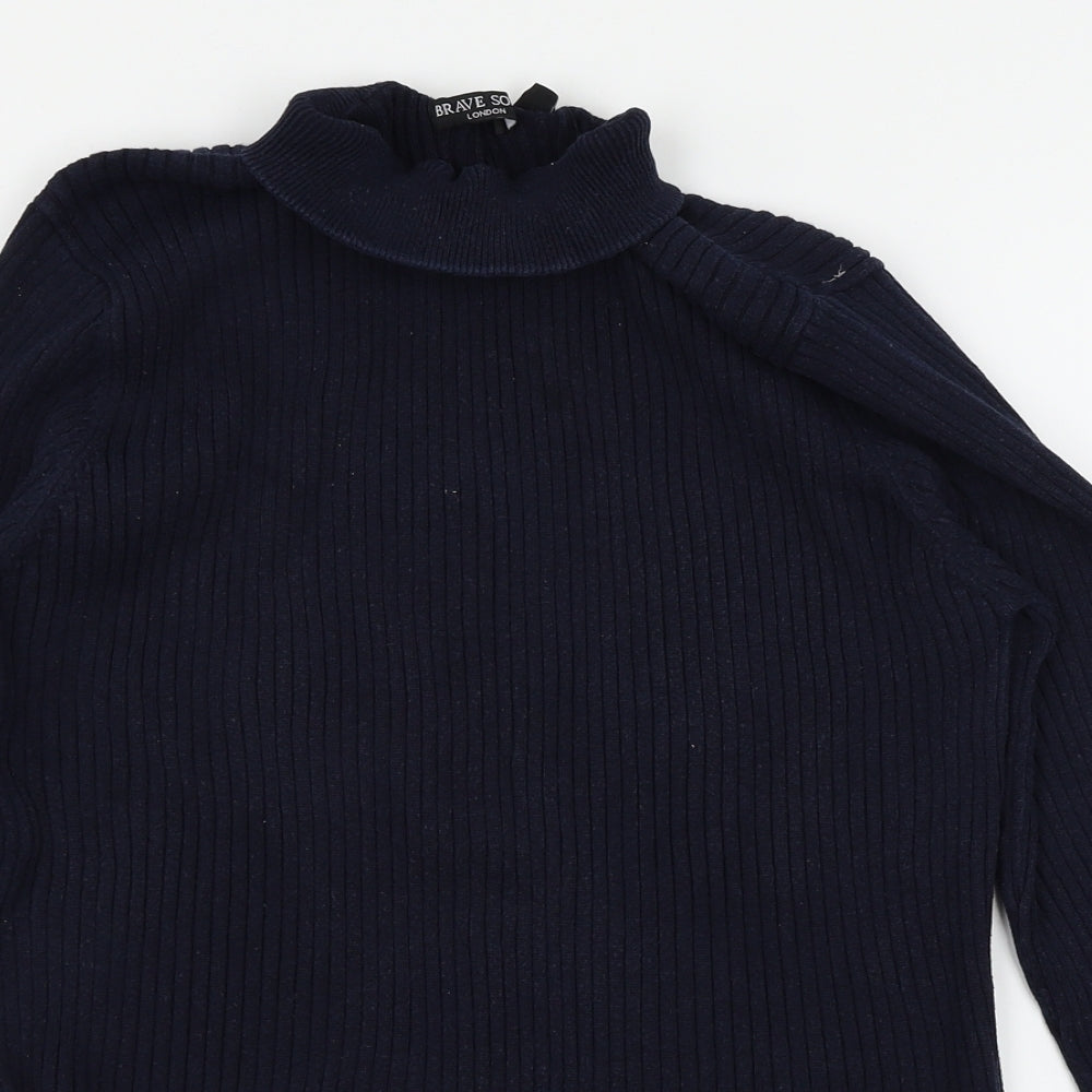 Brave Soul Womens Blue   Pullover Jumper Size XL