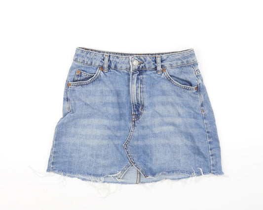 Topshop Womens Blue   Flare Skirt Size 8