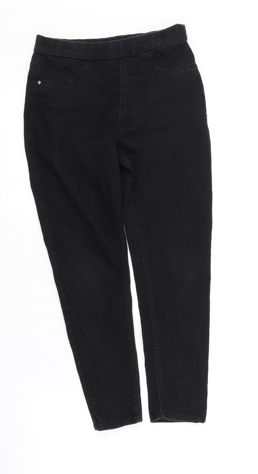 pre worn Girls Black   Straight Jeans Size 9 Years