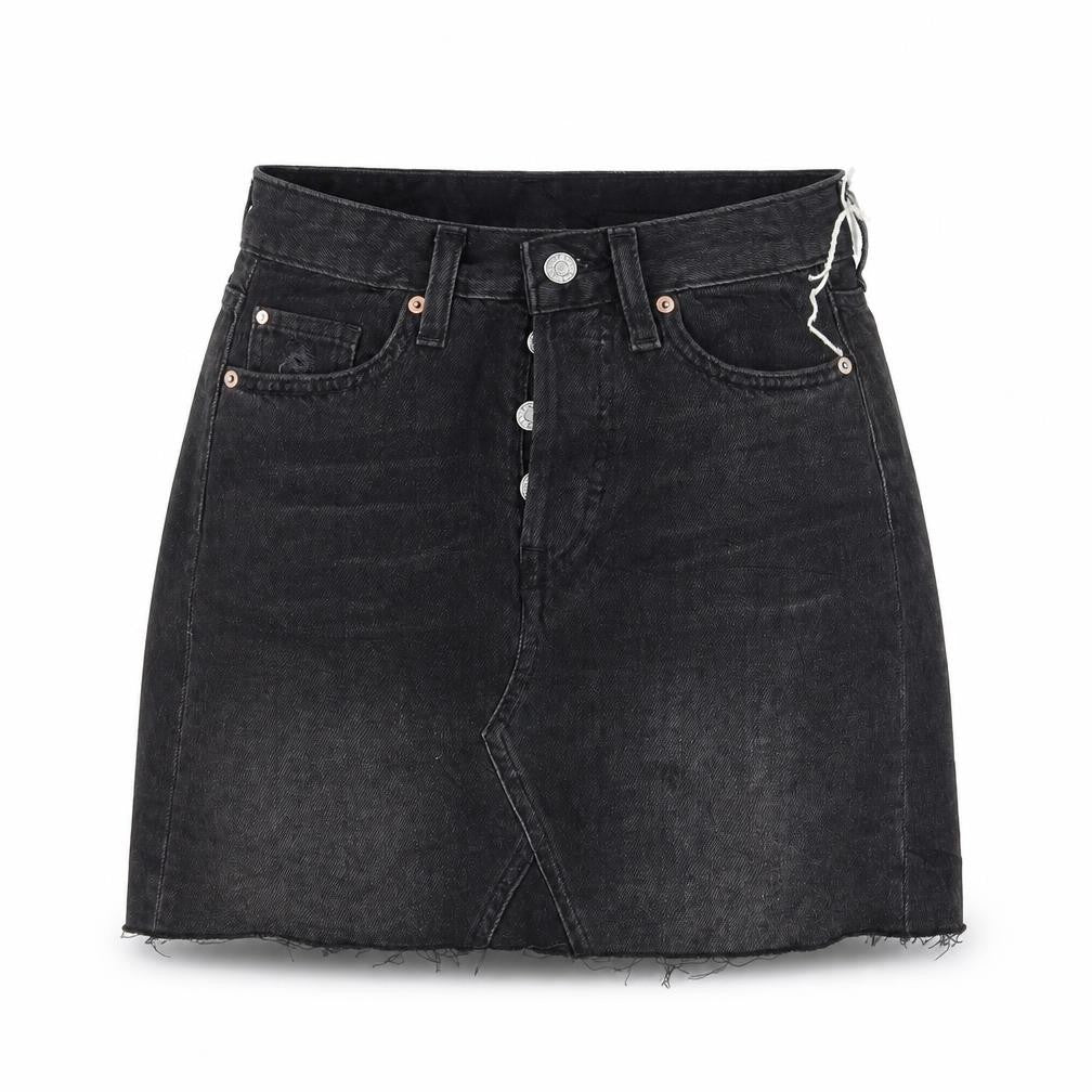 Denim & Co. Womens Black   Flare Skirt Size 6