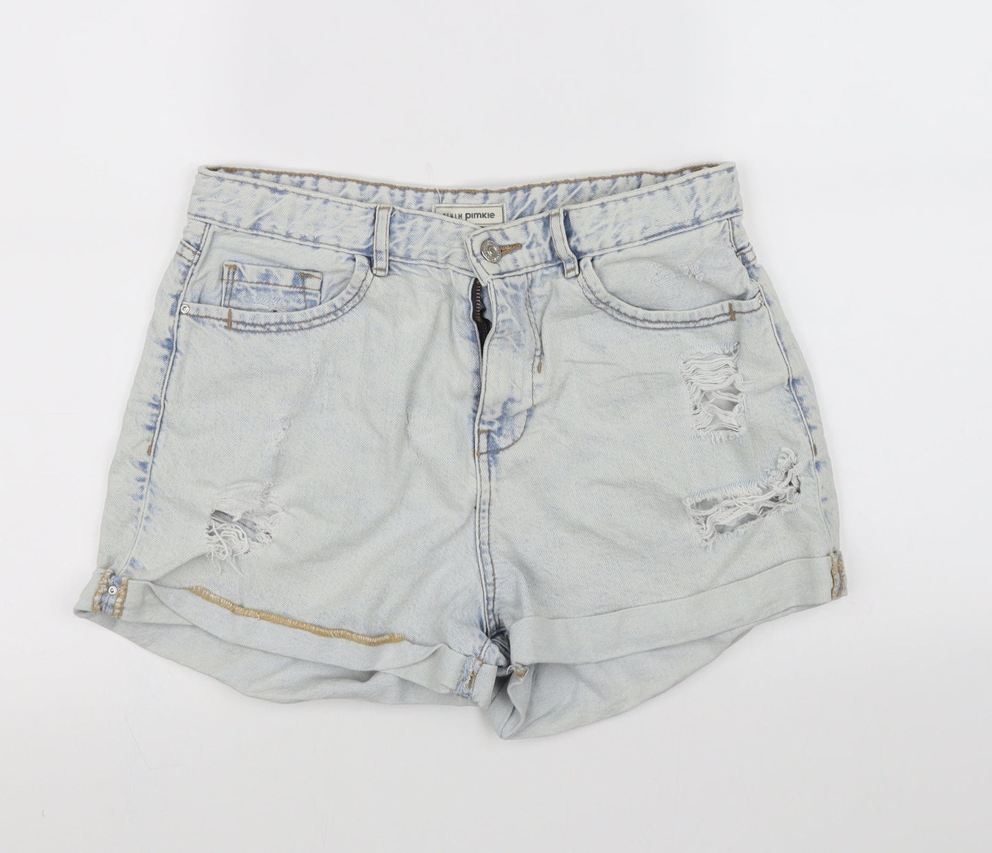 pimple Womens Blue   Cut-Off Shorts Size M