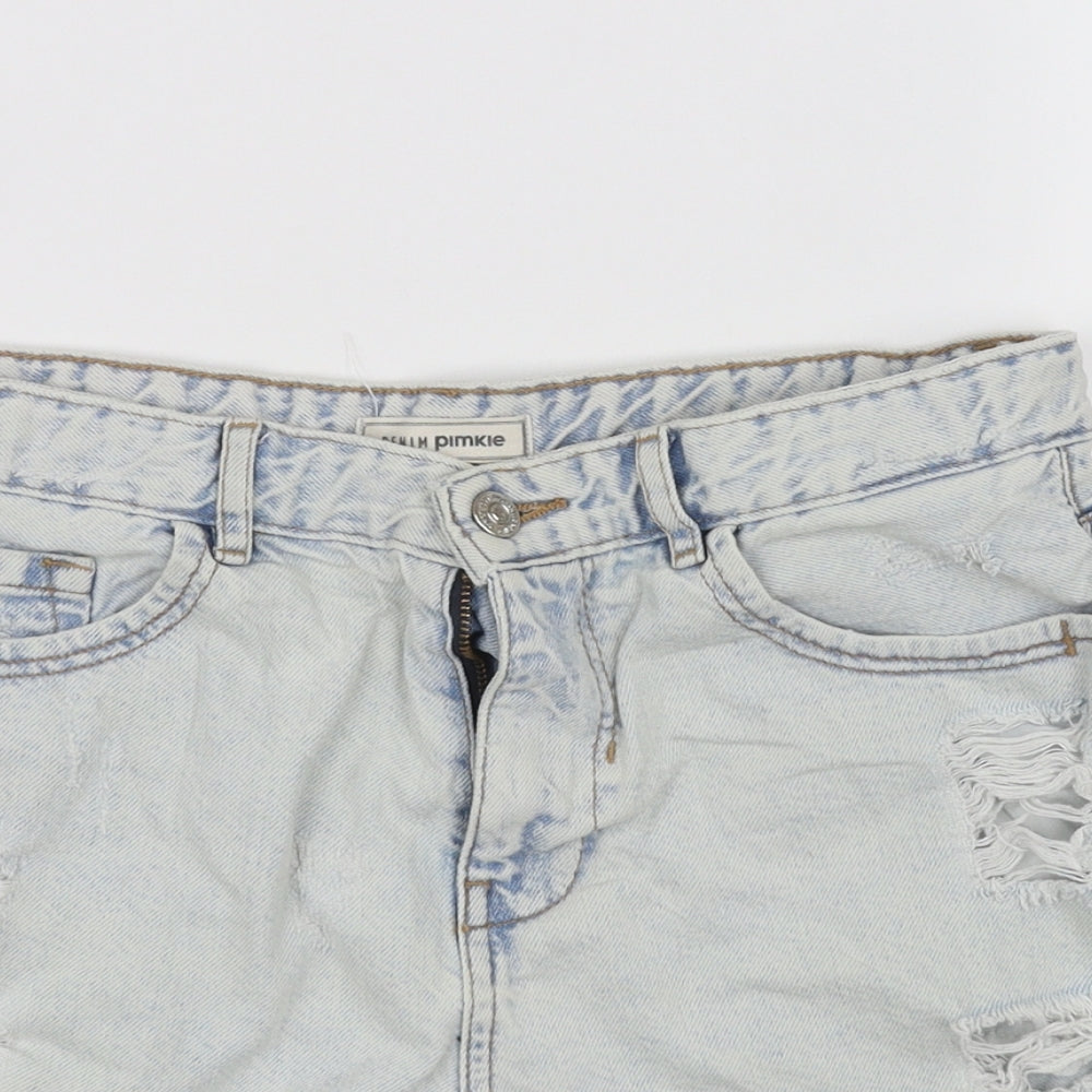 pimple Womens Blue   Cut-Off Shorts Size M